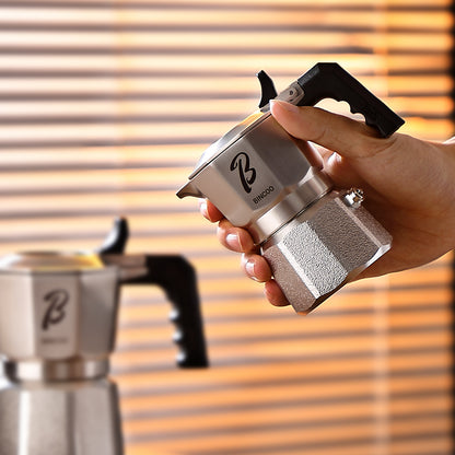 Bincoo GYKF2332 Italian Moka Pot 1 Cup - Stovetop Espresso Maker for Rich Coffee,316 Stainless Steel - Three-Valve Pressure Boosting Design
