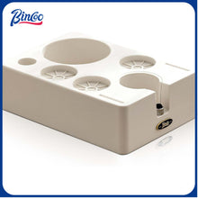 Bincoo GYKF1782 Espresso Coffee Organizer Box-8 in 1 Espresso Coffee Tamper Station for Storage 51/54/58MM Espresso Tamper,Distributor,Portafilter,Puck Screen and 4.5inch Knock Box(White)