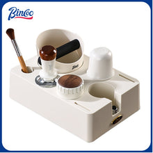 BINCOO Coffee Maker Powder Press Base Set Espresso Cloth Powder Press Hammer Powder Receiver Cup Cracker Bucket Set Storage Tool Set 51MM/58MM