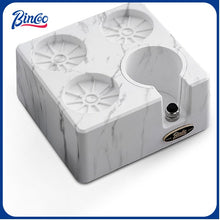 Bincoo GYKF1369 Multifunction Espresso Tamper Station 4 Holes,Adjustable Height Espresso Coffee Organizer Box Fit for Storage 51, 53, 58MM Espresso Tamper,Coffee Tamper Holder (Marble White)