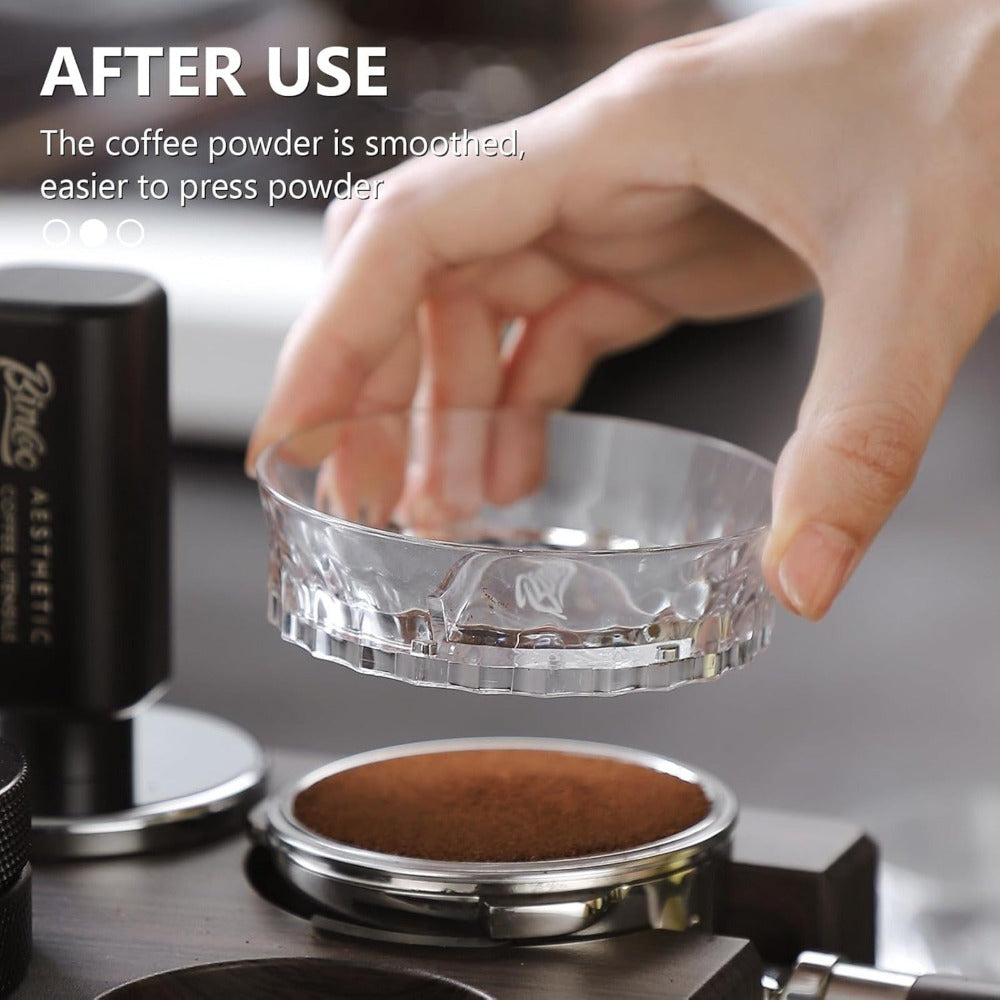 Bincoo Portafilter Funnel Dispenser 51/58mm,Coffee Dosing Funnel With 100pcs Filter Paper, Anti-Flying Powder Espresso Dosing Funnel With Magnetic, Allow 360°Rotation (51MM)