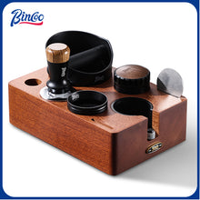 Bincoo GYKF2032 Solid Wood Multi-Functional Tamping Station,Stand Only, No Coffee Accessories
