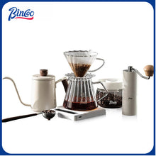 BINCOO Hand Brewing Coffee Pot Set Coffee Sharing Pot With Filter Cup Hand Grinder Coffee Utensils Complete Set 600ML