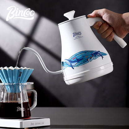 Bincoo E1K 1000ML Temperature Control Gooseneck Kettle, Electric Pour Over Coffee Kettle, Stainless Steel Fast Heating Water Kettle for Home Barista Brewing