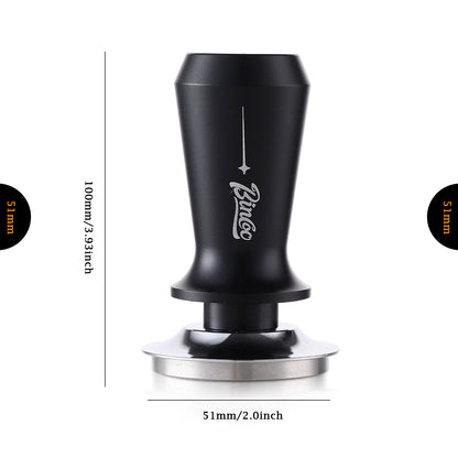 Bincoo Coffee Tamper with Threaded Spring Mechanism 51/58mm Universal Espresso Tamping Pressing Tool Barista Accessories