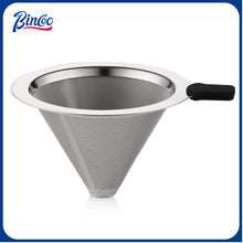 Bincoo Pour Over Coffee Filter Thickened Stainless Steel 300/800 mesh Filter Funnel
