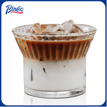 BINCOO GYKF0749 Glass Coffee Cup Latte Flower Cup for Household and Office 210ML