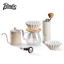 Bincoo Ceramic Pour Over Coffee Maker Set 400ml Glass Carafe with 50pcs Filter Papers