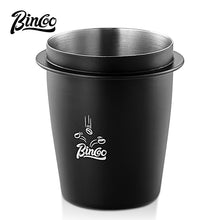 Bincoo 51/58mm Coffee Dosing Cup - Food-Grade Stainless Steel Espresso Powder Receiver, Multi-Use Coffee Porter for Weighing Beans & Catching Grounds, Black
