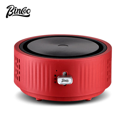 Bincoo 500W Mini Adjustable Electric Coffee Stove, Aluminum Heating Plate Coffee Hot Plate with Knob Temperature Control, Portable Small Electric Heater for Moka Pot, Syphon Siphon & Hand Drip Coffee Brewing