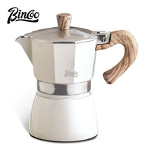 Bincoo Double Valve Moka Pot - High Pressure Stovetop Espresso Maker with Rich Crema, Italian Style Coffee Pot with Wood Handle, Food-Grade Aluminum for Home Brewing