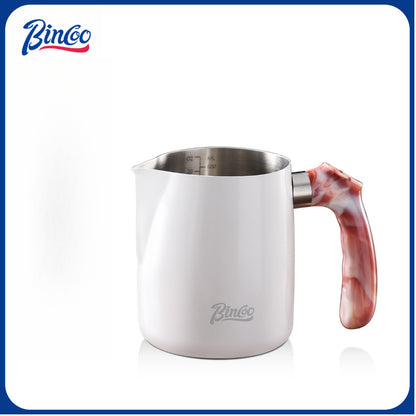 BINCOO Coffee Latte Art Pitcher Spouted Milk Frothing Cup Professional Coffee Milk Frothing Pitcher Coffee Equipment 600ML
