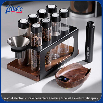 Bincoo Bean Dish Bean Scale Coffee Electronic Scale Walnut  Bean Plate Italian Coffee Bean Weighing Plate