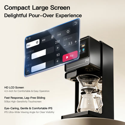 Bincoo Automatic Pour Over Coffee Machine for Home and Office,Touch Screen Control, Customizable Brewing Stages, Professional Barista-Quality Coffee Maker