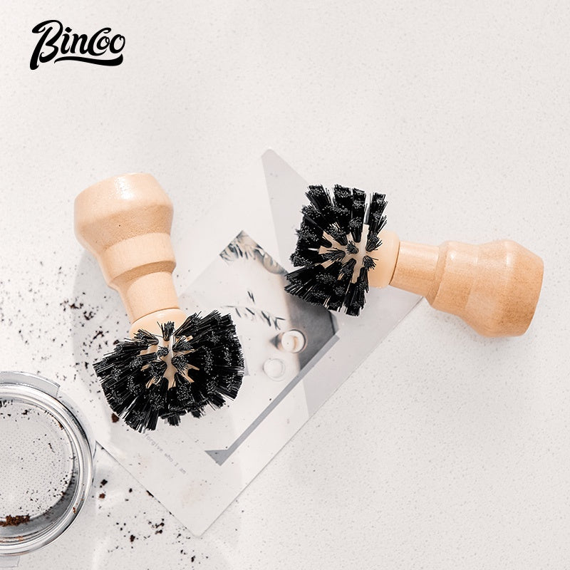 Bincoo Powder Bowl Cleaning Brush Coffee Machine Handle Solid Wood Cleaning Brush Bar Tool 51/58mm