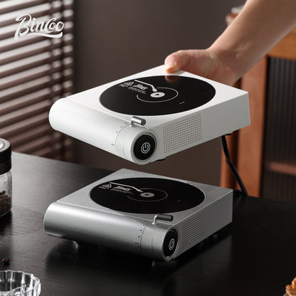 BC-DTL01 Retro Vinyl Turntable Style Ceramic Stove, Multifunctional Electric Heating Cooktop for Kitchen & Tea Room