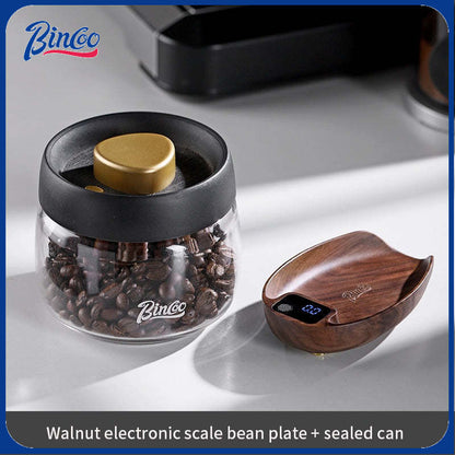 Bincoo Bean Dish Bean Scale Coffee Electronic Scale Walnut  Bean Plate Italian Coffee Bean Weighing Plate