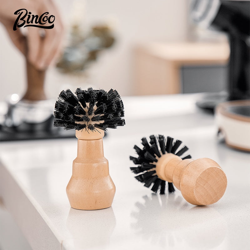 Bincoo Powder Bowl Cleaning Brush Coffee Machine Handle Solid Wood Cleaning Brush Bar Tool 51/58mm
