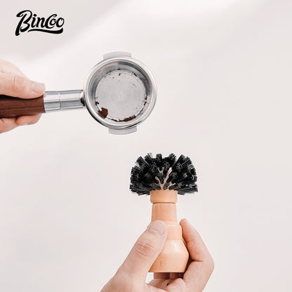 Bincoo Powder Bowl Cleaning Brush Coffee Machine Handle Solid Wood Cleaning Brush Bar Tool 51/58mm