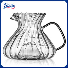 BINCOO Hand Brewing Coffee Pot Set V60 Glass Filter Cup with Glass Sharing Pot Set 450ML/550ML