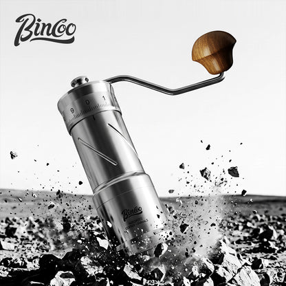 Bincoo SM23 Manual Coffee Grinder, External Adjust 46mm 7-Star Burr Hand Coffee Mill