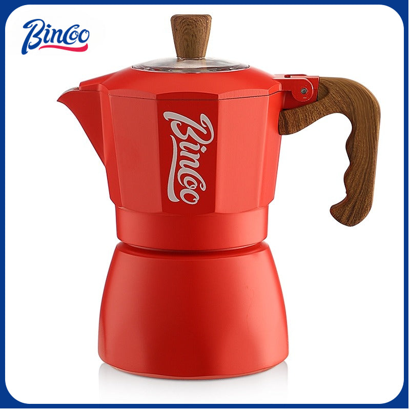 BINCOO Double Valve Moka Pot Household Small Coffee Pot Set Italian Small Coffee Maker 2Cups