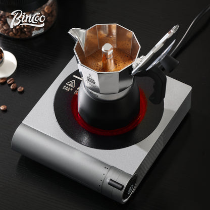 BC-DTL01 Retro Vinyl Turntable Style Ceramic Stove, Multifunctional Electric Heating Cooktop for Kitchen & Tea Room