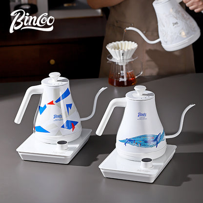 Bincoo E1K 1000ML Temperature Control Gooseneck Kettle, Electric Pour Over Coffee Kettle, Stainless Steel Fast Heating Water Kettle for Home Barista Brewing