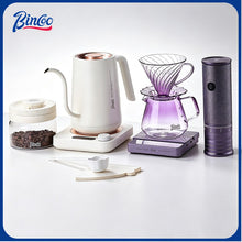 BINCOO Pour Over Coffee Gift Set Glass Dripper with Coffee Server Manual Coffee Grinder Kit Ideal for Home & Office Perfect Gift Choice