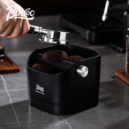 BINCOO Square Coffee Knocker Bucket Household Bar Espresso Storage Tool Box Coffee Grounds Box 1.6L