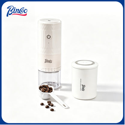 BINCOO Coffee Bean Sealed Can with Electric Coffee Grinder Set One-way Exhaust Vacuum Storage Container