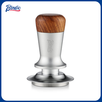 Espresso Tamper 51mm - Level Coffee Tamper for Espresso Machine Accessories,Stainless Steel Ripple Base,Spring Loaded