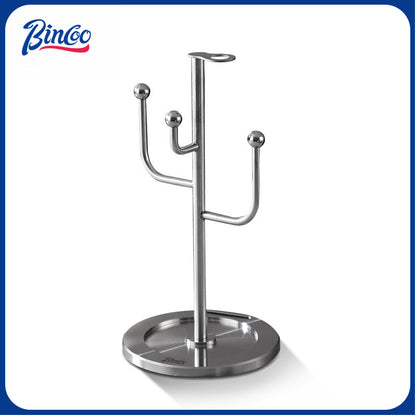 BINCOO Moka Pot Drying Rack 304 Stainless‑Steel Coffee Pot Storage Holder Special Coffee Organizer Rack