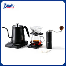 BINCOO Hand Drip Coffee Dripper Drip Coffee Server with Coffee Grinder Set Coffee Brewing Utensil Set