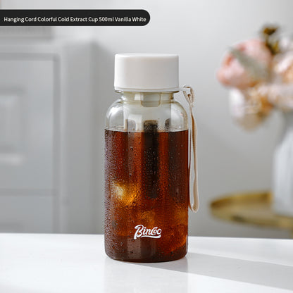 BINCOO 500ML Tritan Cold Brew Coffee Cup Accompanying Tea Cup  in Summer Portable Simple