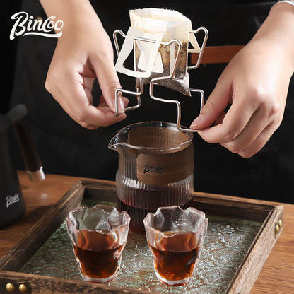 BINCOO Hand Pour Coffee Pot Sharing Kettle Set Cold Brew Pot Glass Tea Pot 320ML/330ML
