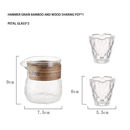 BINCOO Hand Pour Coffee Pot Sharing Kettle Set Cold Brew Pot Glass Tea Pot 320ML/330ML