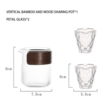 BINCOO Hand Pour Coffee Pot Sharing Kettle Set Cold Brew Pot Glass Tea Pot 320ML/330ML