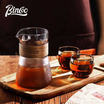 BINCOO Coffee Sharing Pot Hand Brewed Coffee Set Glass Coffee Cup Cold Extraction Kettle 500ML