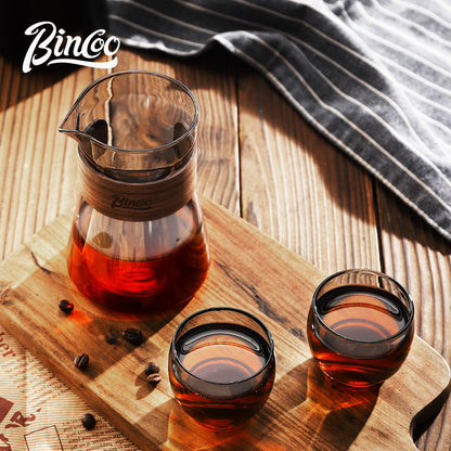 BINCOO Coffee Sharing Pot Hand Brewed Coffee Set Glass Coffee Cup Cold Extraction Kettle 500ML