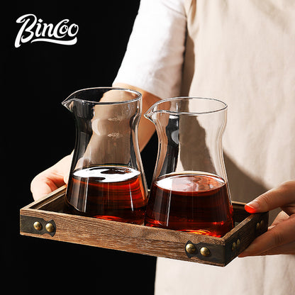 BINCOO Coffee Sharing Pot Hand Brewed Coffee Set Glass Coffee Cup Cold Extraction Kettle 500ML