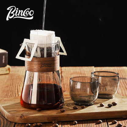 BINCOO Coffee Sharing Pot Hand Brewed Coffee Set Glass Coffee Cup Cold Extraction Kettle 500ML