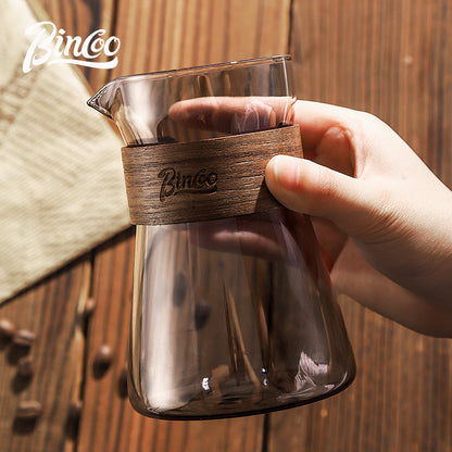 BINCOO Coffee Sharing Pot Hand Brewed Coffee Set Glass Coffee Cup Cold Extraction Kettle 500ML