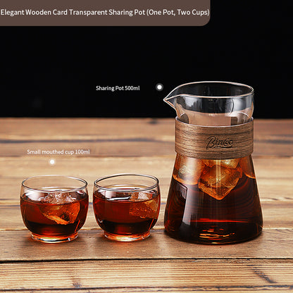BINCOO Coffee Sharing Pot Hand Brewed Coffee Set Glass Coffee Cup Cold Extraction Kettle 500ML