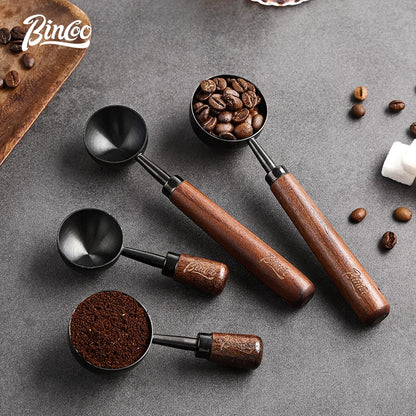Bincoo 304 Stainless Steel Coffee Spoon 15ML/30ML,Walnut Coffee Measuring Spoon