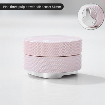 BINCOO Coffee Powder Press Pink Powder Spreader Set Square Powder Press Base Coffee Press Powder Hammer 51/58MM
