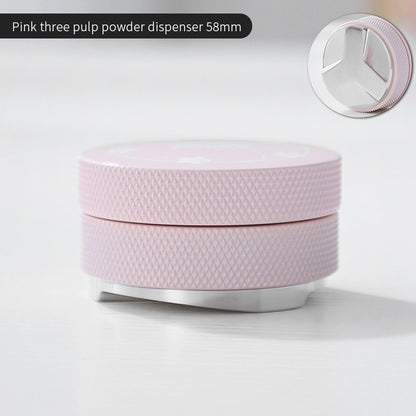 BINCOO Coffee Powder Press Pink Powder Spreader Set Square Powder Press Base Coffee Press Powder Hammer 51/58MM