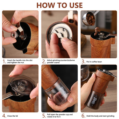 BINCOO Manual Grinder Mini Coffee Hand Grinder Outdoor Portable Bag Coffee Equipment for Camping and Travel
