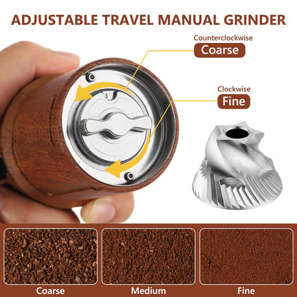BINCOO Manual Grinder Mini Coffee Hand Grinder Outdoor Portable Bag Coffee Equipment for Camping and Travel