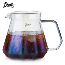BINCOO Coffee Hand Brewing Pot Set Cake Filter Cup Glass Sharing Pot  for Home Office and Outdoor 500ML